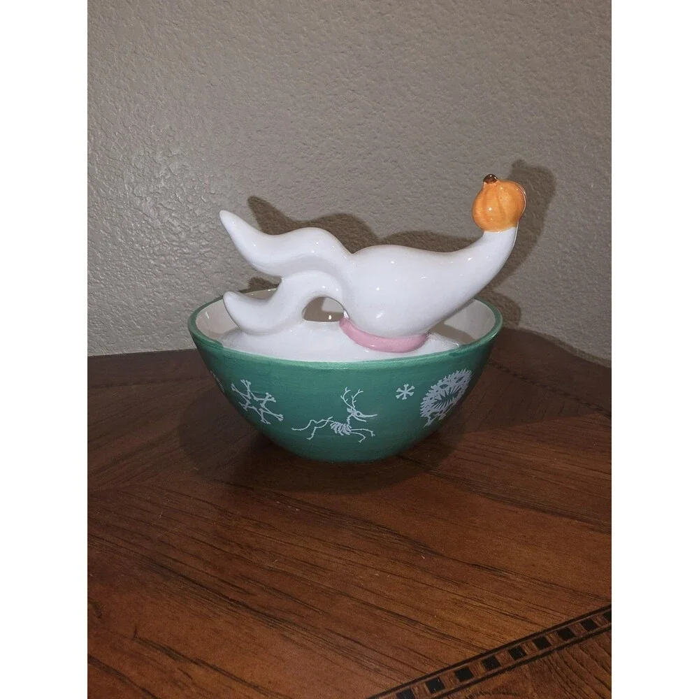 Disney Nightmare Before Christmas Zero 8 Inch Ceramic Candy Bowl
